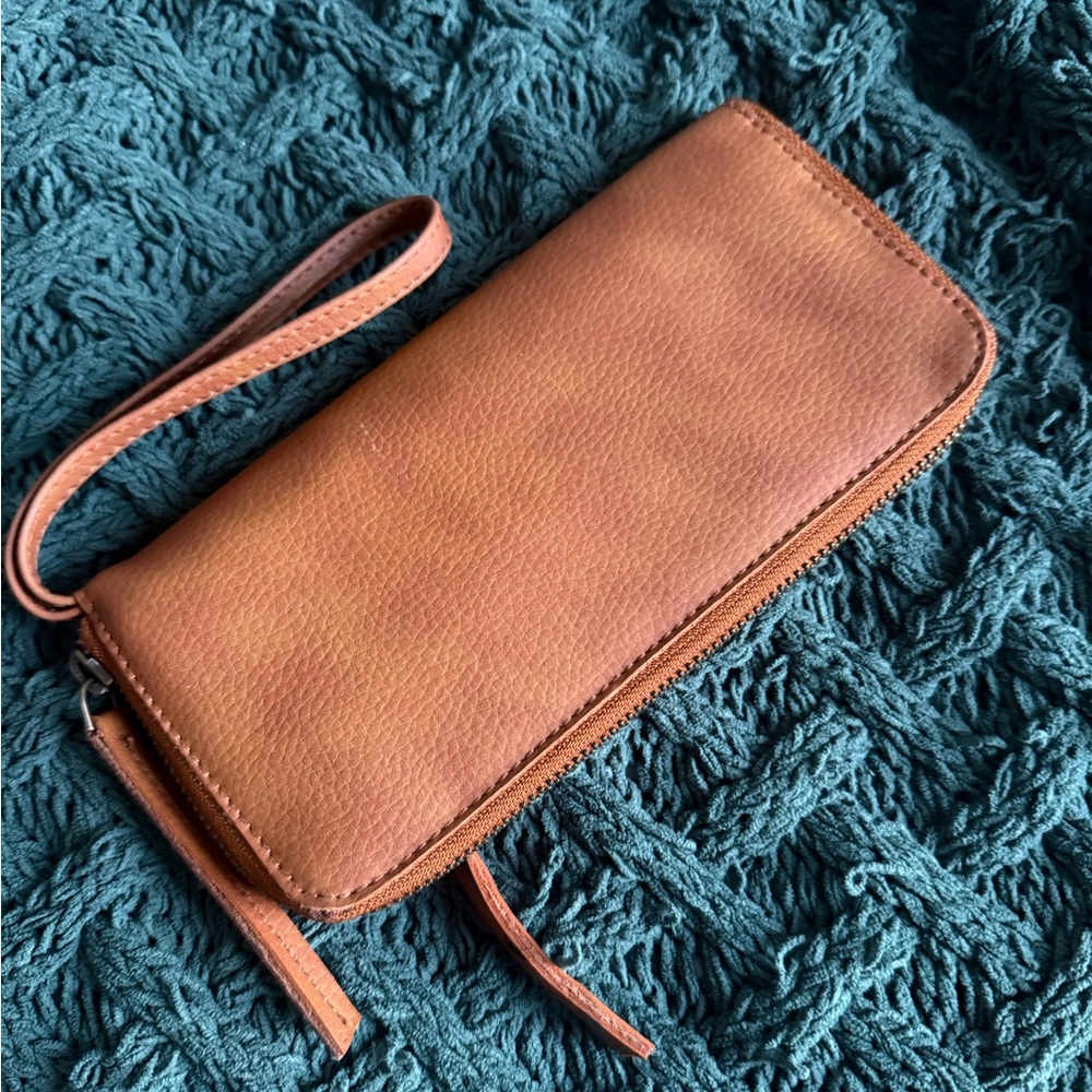 Free People Tan Wristlet